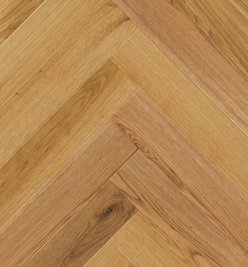 Паркетная доска Living Tree - Дуб Золотистый, Селект (13,5х110х595мм) Английская елка